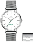 Silver/White FirstLady - from ASOROCK WATCHES  a black african american owned luxury unique watch brand with swiss rolex AP homage style watches 