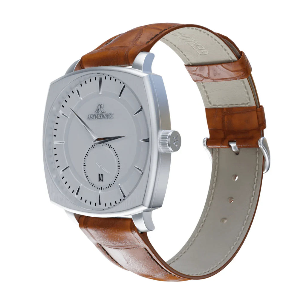 Silver/White Monolith - from ASOROCK WATCHES  a black african american owned luxury unique watch brand with swiss rolex AP homage style watches 