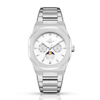 Silver/White Transporter - from ASOROCK WATCHES  a black african american owned luxury unique watch brand with swiss rolex, Audemars Piguet, patek homage inspired style watches. Also a custom vvs moissanite diamond watch maker. 