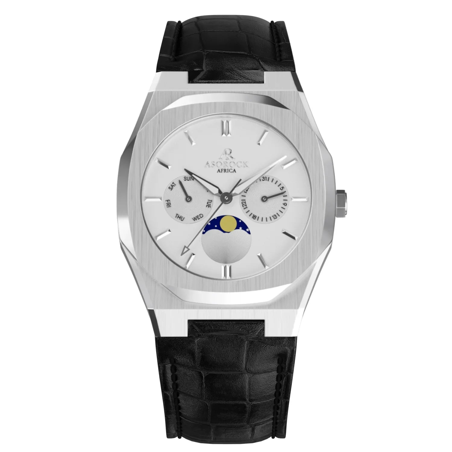 Silver/White Transporter - from ASOROCK WATCHES  a black african american owned luxury unique watch brand with swiss rolex AP homage style watches 