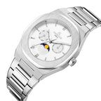 Silver/White Transporter - from ASOROCK WATCHES  a black african american owned luxury unique watch brand with swiss rolex, Audemars Piguet, patek homage inspired style watches. Also a custom vvs moissanite diamond watch maker. 