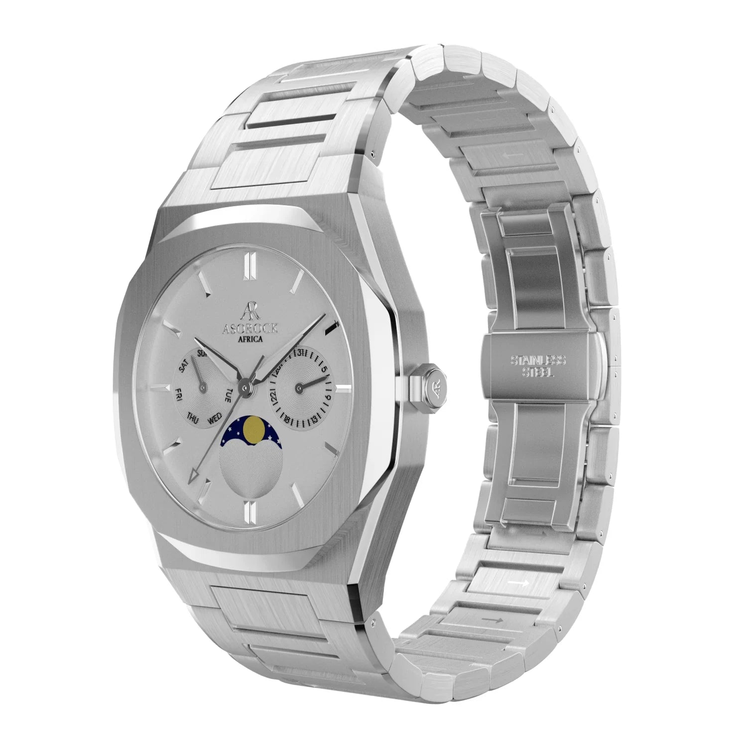 Silver/White Transporter - from ASOROCK WATCHES  a black african american owned luxury unique watch brand with swiss rolex AP homage style watches 