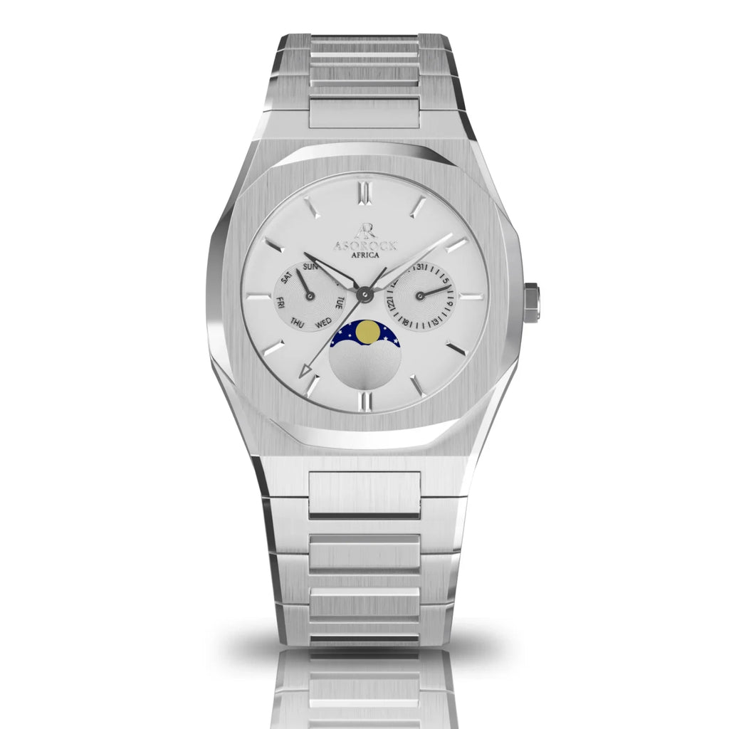 Silver/White Transporter - from ASOROCK WATCHES  a black african american owned luxury unique watch brand with swiss rolex AP homage style watches 