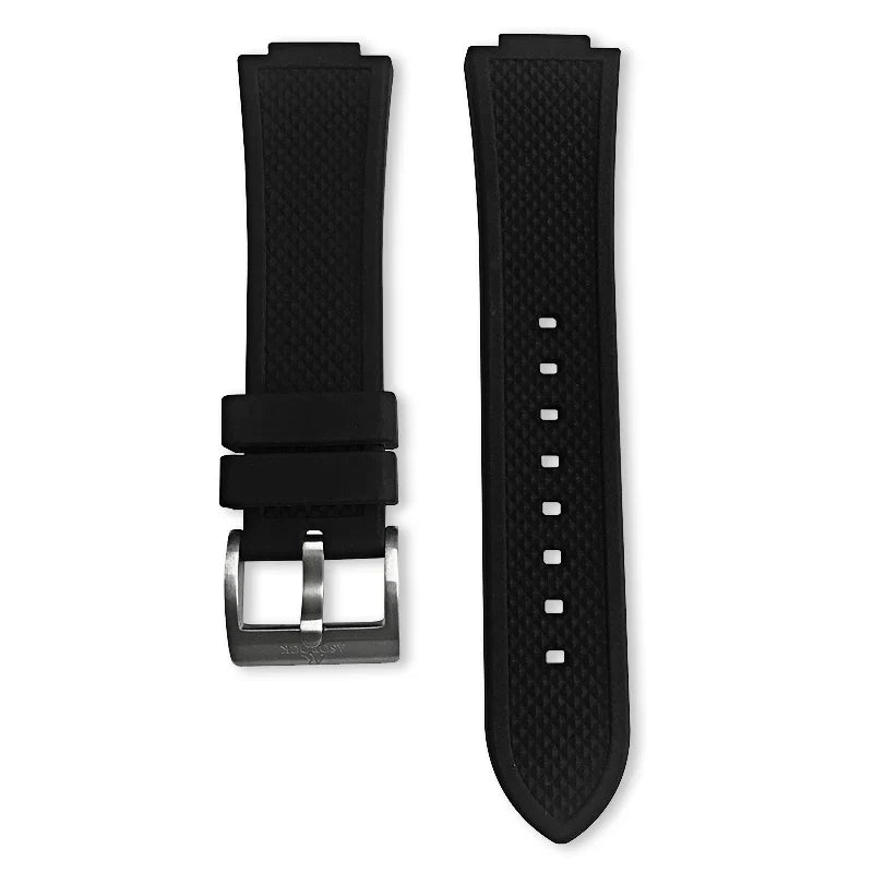 Transporter All Black Rubber strap (select clasp) - from ASOROCK WATCHES  a black african american owned luxury unique watch brand with swiss rolex AP homage style watches 