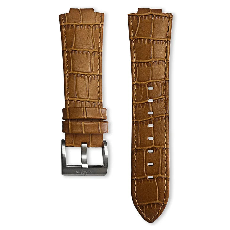 Transporter Brown leather strap (select Clasp) - from ASOROCK WATCHES  a black african american owned luxury unique watch brand with swiss rolex AP homage style watches 