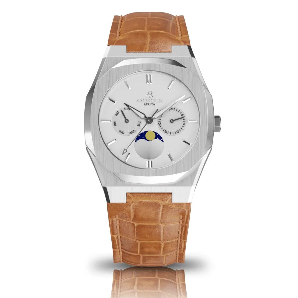 Transporter Brown leather strap (select Clasp) - from ASOROCK WATCHES  a black african american owned luxury unique watch brand with swiss rolex AP homage style watches 