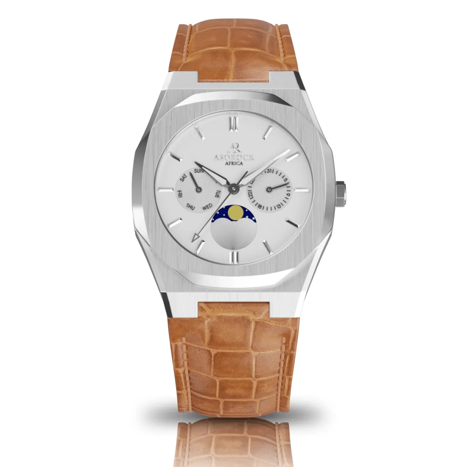 Transporter Brown leather strap (select Clasp) - from ASOROCK WATCHES  a black african american owned luxury unique watch brand with swiss rolex AP homage style watches 