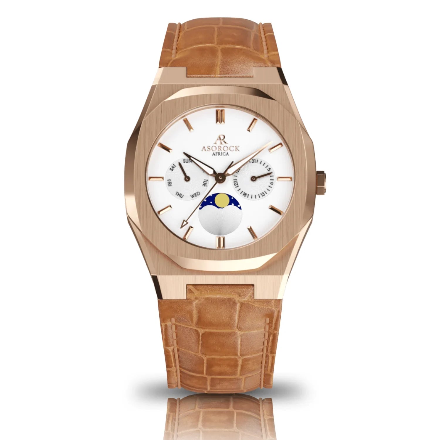 Transporter Brown leather strap (select Clasp) - from ASOROCK WATCHES  a black african american owned luxury unique watch brand with swiss rolex AP homage style watches 