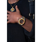 Two tone Gold/Red Tubili - from ASOROCK WATCHES  a black african american owned luxury unique watch brand with swiss rolex AP homage style watches 